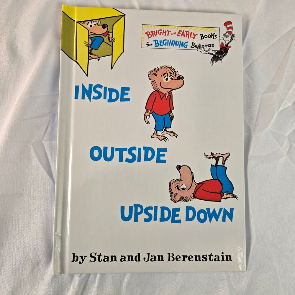 Inside, Outside, Upside Down HC by Stan & Jan Berenstain VTG 1974 Beginner Book
